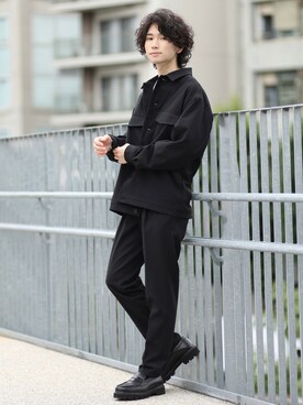 「JUNRED（ジュンレッド）のファイヤーストレッチCPOブルゾン（ブルゾン）」を使った、TOBIさん（メンズ・168cm）の秋コーディネート