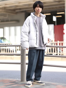 「JUNRED（ジュンレッド）のアイテム（スウェット）」を使った、TOBIさん（メンズ・168cm）の秋コーディネート