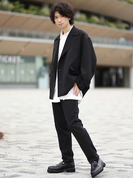 「JUNRED（ジュンレッド）のアイテム（パンツ）」を使った、TOBIさん（メンズ・168cm）の秋コーディネート