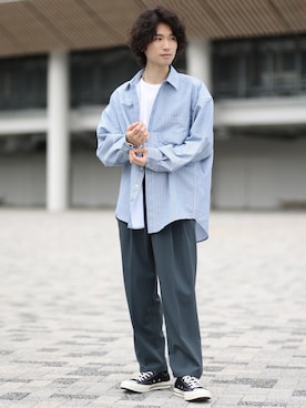 「JUNRED（ジュンレッド）のアイテム」を使った、TOBIさん（メンズ・168cm）の秋コーディネート