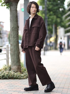 「JUNRED（ジュンレッド）のアイテム（ジャケット/アウター）」を使った、TOBIさん（メンズ・168cm）の秋コーディネート