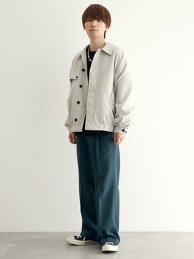 「JUNRED（ジュンレッド）のアイテム（スウェット）」を使った、TOBIさん（メンズ・168cm）の秋コーディネート