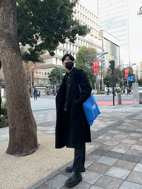 「ZARA（ザラ）のアイテム（トレンチコート）」を使った、Hirotoさん（メンズ・176cm）の冬コーディネート