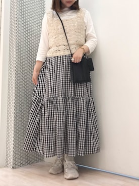 「cache cache（カシュ カシュ）のアイテム」を使った、𝕒𝕪𝕒𝕘𝕠𝕟 *さん（レディース・164cm）の春コーディネート