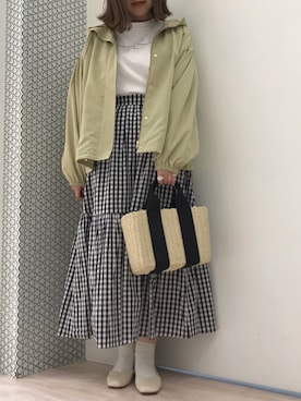 「ESCAR（エスカー）のアイテム」を使った、𝕒𝕪𝕒𝕘𝕠𝕟 *さん（レディース・164cm）の春コーディネート