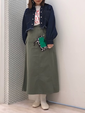 「AMERICAN HOLIC」｜「アイテム（ブルゾン）」を使った、𝕒𝕪𝕒𝕘𝕠𝕟 *さん（レディース・164cm）の春コーディネート