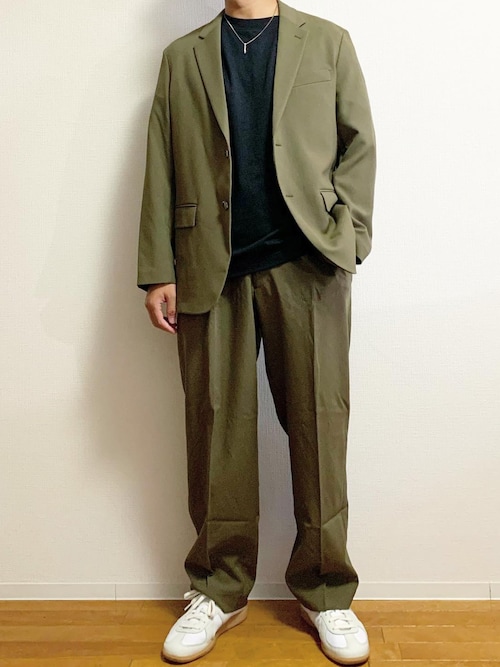 UNIQLO MARNI セットアップ XS オリーブ ユニクロ マルニ コラボ UNIQLO MARNI セットアップ XS ナイロン