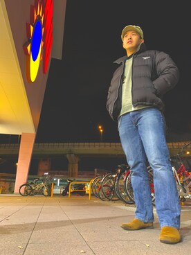 「Reebok（リーボック）のアイテム（ダウンジャケット/コート）」を使った、ゴンさんさん（メンズ・175cm）の冬コーディネート