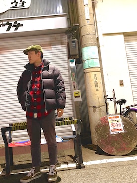 「Abercrombie&Fitch（アバークロンビーアンドフィッチ）のアイテム（シャツ/ブラウス）」を使った、ゴンさんさん（メンズ・175cm）の冬コーディネート