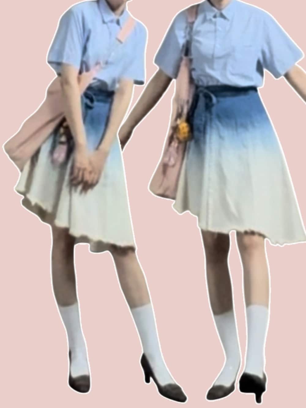 「古着MIX、夏コーデ、大人かわいい、大人ガーリー、デニムコーデ、おしゃれさんと繋がりたい、プチプラコーデ、シャツスタイル、夏、高身長女子」｜「UNIQLOのアイテム（シャツ/ブラウス、ブルー系）」を使った、恋さん（レディース・168cm）の夏コーディネートの1枚目の写真