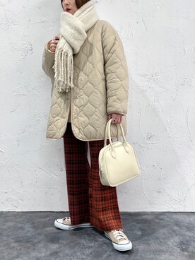 「apres jour mignon（アプレジュールミニョン）のアイテム（ジャケット/アウター）」を使った、apresjour mignonさん（レディース・154cm）の冬コーディネート