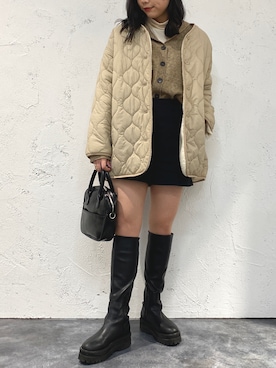 「apres jour mignon（アプレジュールミニョン）のアイテム（ジャケット/アウター）」を使った、apresjour mignonさん（レディース・159cm）の冬コーディネート