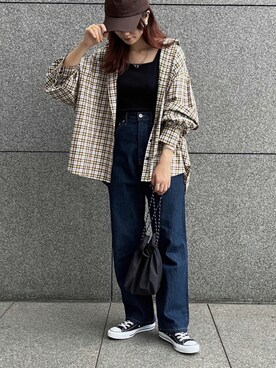 「apres jour mignon（アプレジュールミニョン）のアイテム（帽子）」を使った、apresjour mignonさん（レディース・163cm）の秋コーディネート