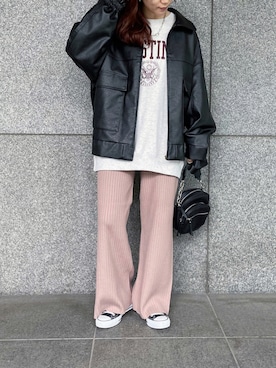 「apres jour mignon（アプレジュールミニョン）のアイテム（ブルゾン）」を使った、apresjour mignonさん（レディース・163cm）の秋コーディネート