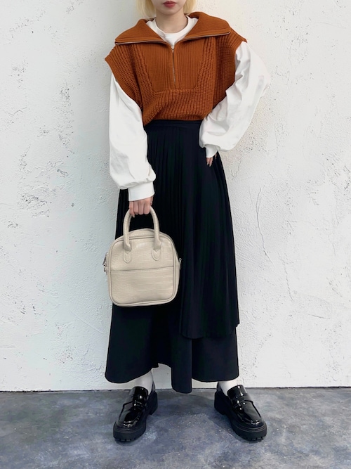 apres jour mignon ニット ハーフジップニットベスト【ZOZOTOWN