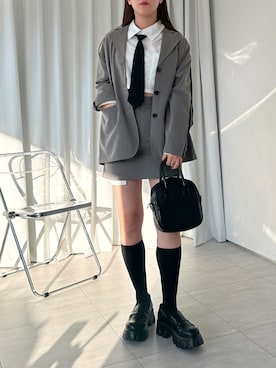 「apres jour mignon（アプレジュールミニョン）のアイテム（ジャケット/アウター）」を使った、apresjour mignonさん（レディース・160cm）の秋コーディネート