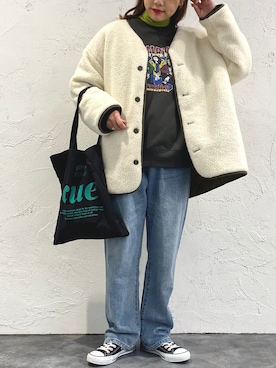 「apres jour mignon（アプレジュールミニョン）のアイテム（ブルゾン）」を使った、apresjour mignonさん（レディース・159cm）の冬コーディネート