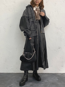 「apres jour mignon（アプレジュールミニョン）のアイテム（ブルゾン）」を使った、apresjour mignonさん（レディース・159cm）の冬コーディネート