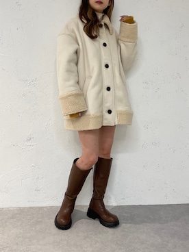 「apres jour mignon（アプレジュールミニョン）のアイテム（ジャケット/アウター）」を使った、apresjour mignonさん（レディース・156cm）の秋コーディネート