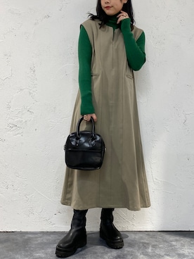 「apres jour mignon（アプレジュールミニョン）のアイテム（ジャケット/アウター）」を使った、apresjour mignonさん（レディース・159cm）の冬コーディネート
