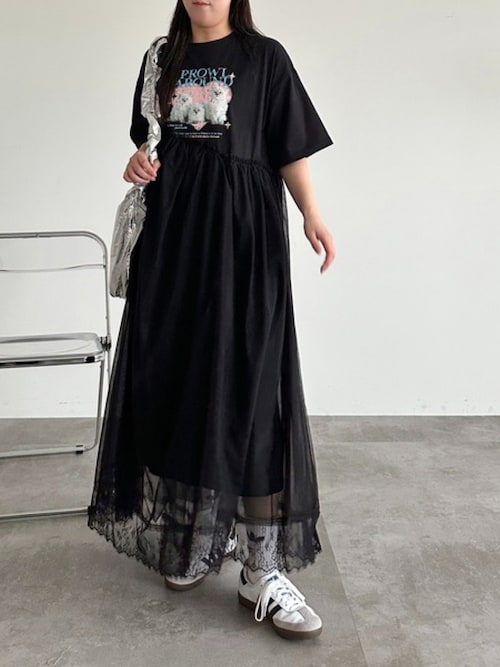 未使用品 24AW VIVIANO スウェット チュール トップスワンピース M