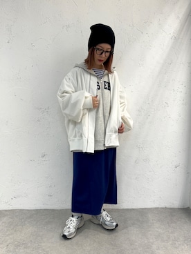 「apres jour mignon（アプレジュールミニョン）のアイテム（ジャケット/アウター）」を使った、apresjour mignonさん（レディース・154cm）の冬コーディネート