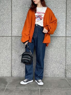 トップス オレンジ系 を使った人気ファッションコーディネート Wear