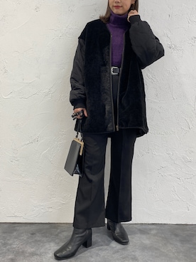 「apres jour mignon（アプレジュールミニョン）のアイテム（ブルゾン）」を使った、apresjour mignonさん（レディース・159cm）の秋コーディネート