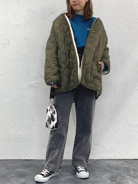 「apres jour mignon（アプレジュールミニョン）のアイテム（ジャケット/アウター）」を使った、apresjour mignonさん（レディース・159cm）の冬コーディネート