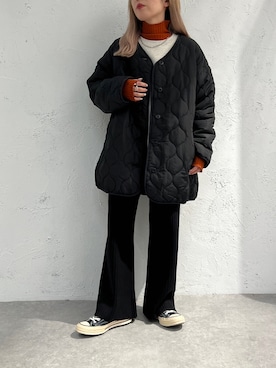 「apres jour mignon（アプレジュールミニョン）のアイテム（ジャケット/アウター）」を使った、apresjour mignonさん（レディース・154cm）の秋コーディネート