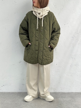 「apres jour mignon（アプレジュールミニョン）のアイテム（ジャケット/アウター）」を使った、apresjour mignonさん（レディース・154cm）の冬コーディネート