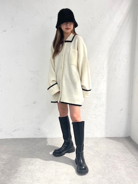「apres jour mignon（アプレジュールミニョン）のアイテム（帽子）」を使った、apresjour mignonさん（レディース・156cm）の冬コーディネート