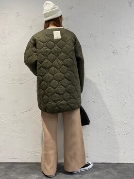 「apres jour mignon（アプレジュールミニョン）のアイテム（ブルゾン）」を使った、apresjour mignonさん（レディース・159cm）の秋コーディネート