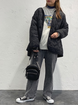 「apres jour mignon（アプレジュールミニョン）のアイテム（ブルゾン）」を使った、apresjour mignonさん（レディース・159cm）の秋コーディネート
