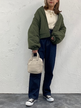 「apres jour mignon（アプレジュールミニョン）のアイテム（ジャケット/アウター）」を使った、apresjour mignonさん（レディース・159cm）の冬コーディネート