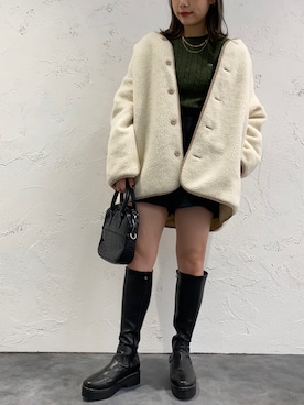 「apres jour mignon（アプレジュールミニョン）のアイテム（ブルゾン）」を使った、apresjour mignonさん（レディース・159cm）の秋コーディネート