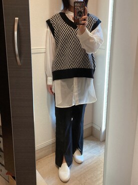 「しまむら（シマムラ）のアイテム（スリッポン）」を使った、✳︎ℹ︎chan✳︎さん（レディース・157cm）の春コーディネート