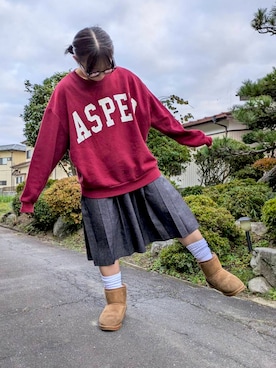 「アイテム（スウェット）」を使った、しささん（レディース・152cm）の秋コーディネート