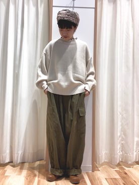 「メロートップス」｜「アイテム（パンツ）」を使った、ささきささん（レディース・150cm）の秋コーディネート