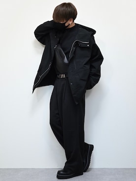 「ITEMS URBANRESEARCH（アイテムズ アーバンリサーチ）のアイテム（マウンテンパーカー）」を使った、MASAKIさん（メンズ・168cm）の冬コーディネート