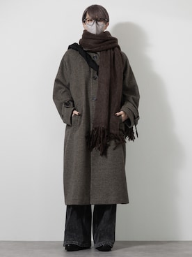 「アイテム（ステンカラーコート）」を使った、MASAKIさん（メンズ・168cm）の秋コーディネート