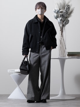 「アイテム（ハンドバッグ）」を使った、MASAKIさん（メンズ・168cm）の秋コーディネート