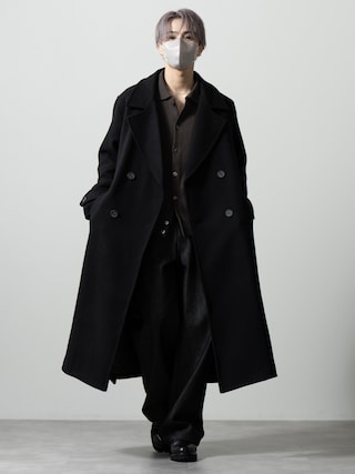 「CLEL(クレイル)の【CLEL】Wool Blend Tech Melton Double Chester Coat / ウールブレンドテックメルトンダブルチェスターコート(チェスターコート)」を使った、MASAKIさん(メンズ・168cm)の秋コーディネート
