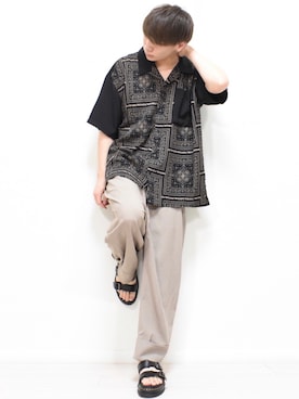 「Dr. Martens（ドクターマーチン）のアイテム（サンダル）」を使った、MASAKIさん（メンズ・168cm）の夏コーディネート