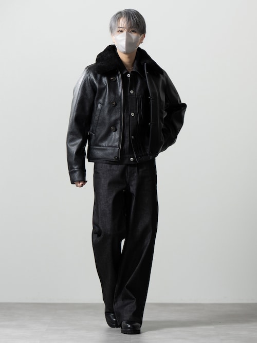 「CLEL(クレイル)の【CLEL】Rigid/Onewash Straight Denim Pants / リジット/ワンウォッシュ ストレートデニムパンツ(デニムパンツ)」を使った、MASAKIさん(メンズ・168cm)の秋コーディネート