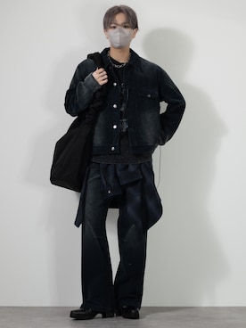 「アイテム（ショルダーバッグ）」を使った、MASAKIさん（メンズ・168cm）の秋コーディネート