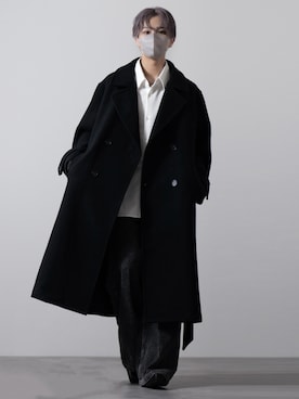 「アイテム（チェスターコート）」を使った、MASAKIさん（メンズ・168cm）の秋コーディネート