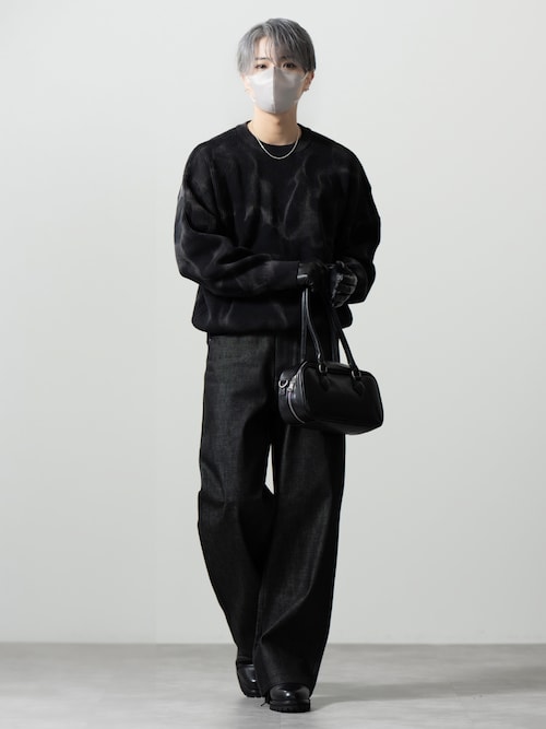「CLEL(クレイル)の【CLEL】Basic/Spray Rib Knit Crew Neck Knit / ベーシック/スプレー畦編みクルーネックニット(ニット/セーター)」を使った、MASAKIさん(メンズ・168cm)の秋コーディネート