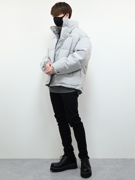 「KANGOL（カンゴール）のアイテム（ジャケット/アウター）」を使った、MASAKIさん（メンズ・168cm）の冬コーディネート