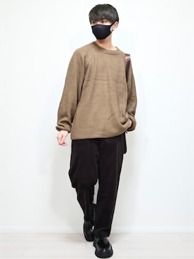 「U.S. POLO ASSN.（ユーエスポロアッスン）のアイテム（ショルダーバッグ）」を使った、MASAKIさん（メンズ・168cm）の秋コーディネート